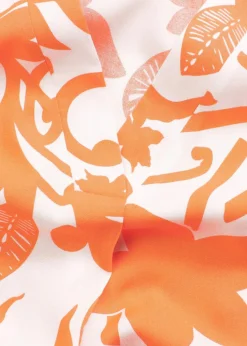 bedruckte Tunikabluse aus fließender Viskose