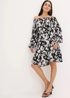 bedrucktes Carmen-Kleid