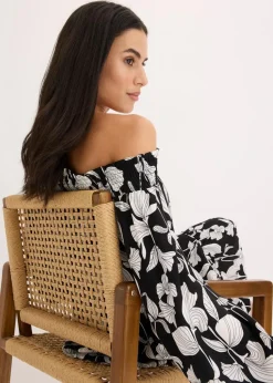 bedrucktes Carmen-Kleid