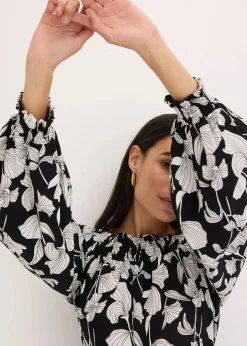 bedrucktes Carmen-Kleid