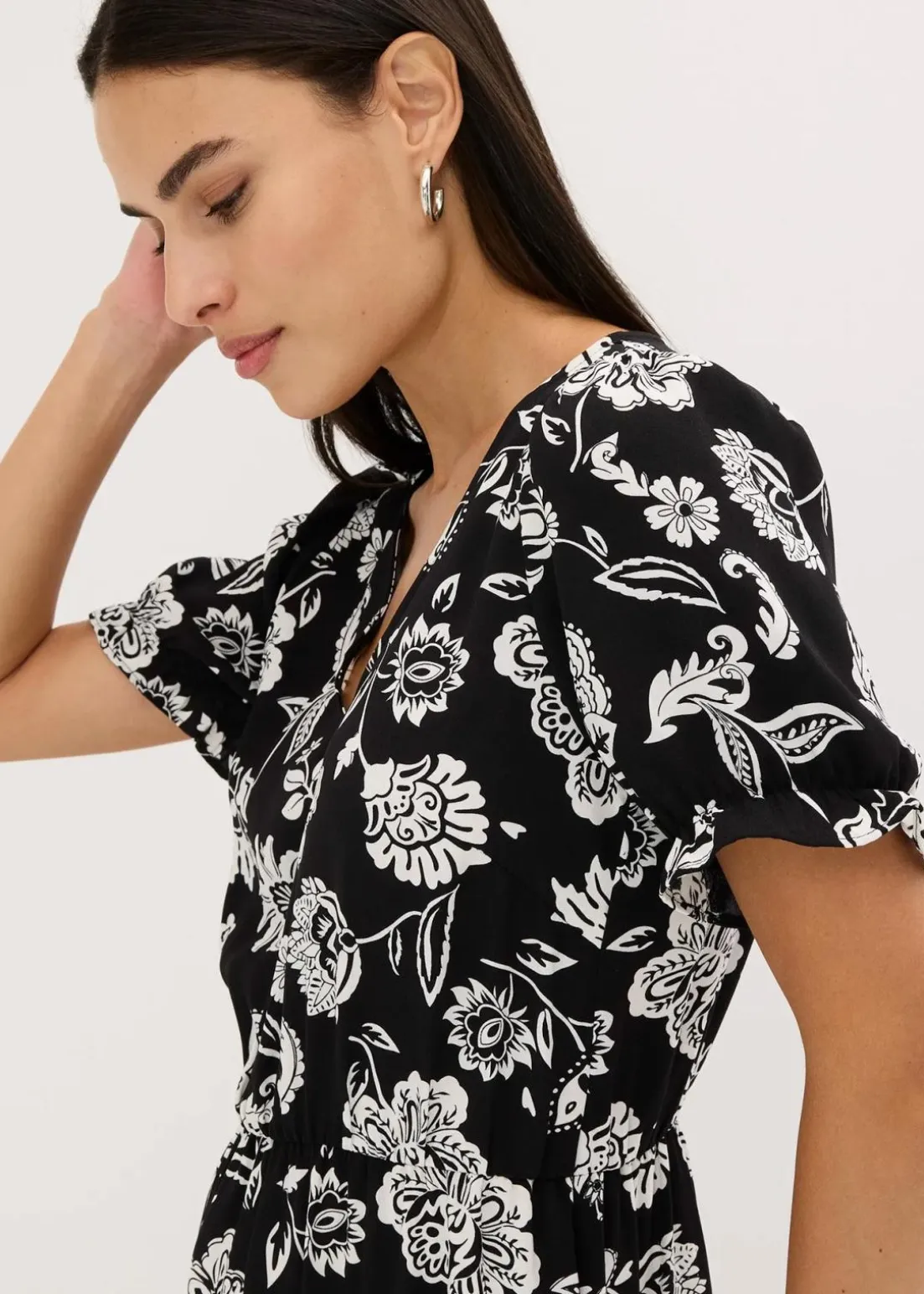 bedrucktes Midikleid