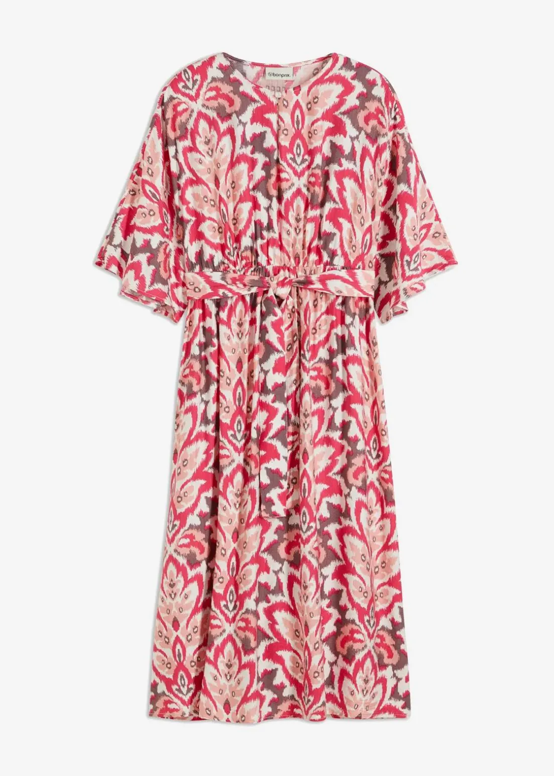 bedrucktes Midikleid aus Viskose-Mix