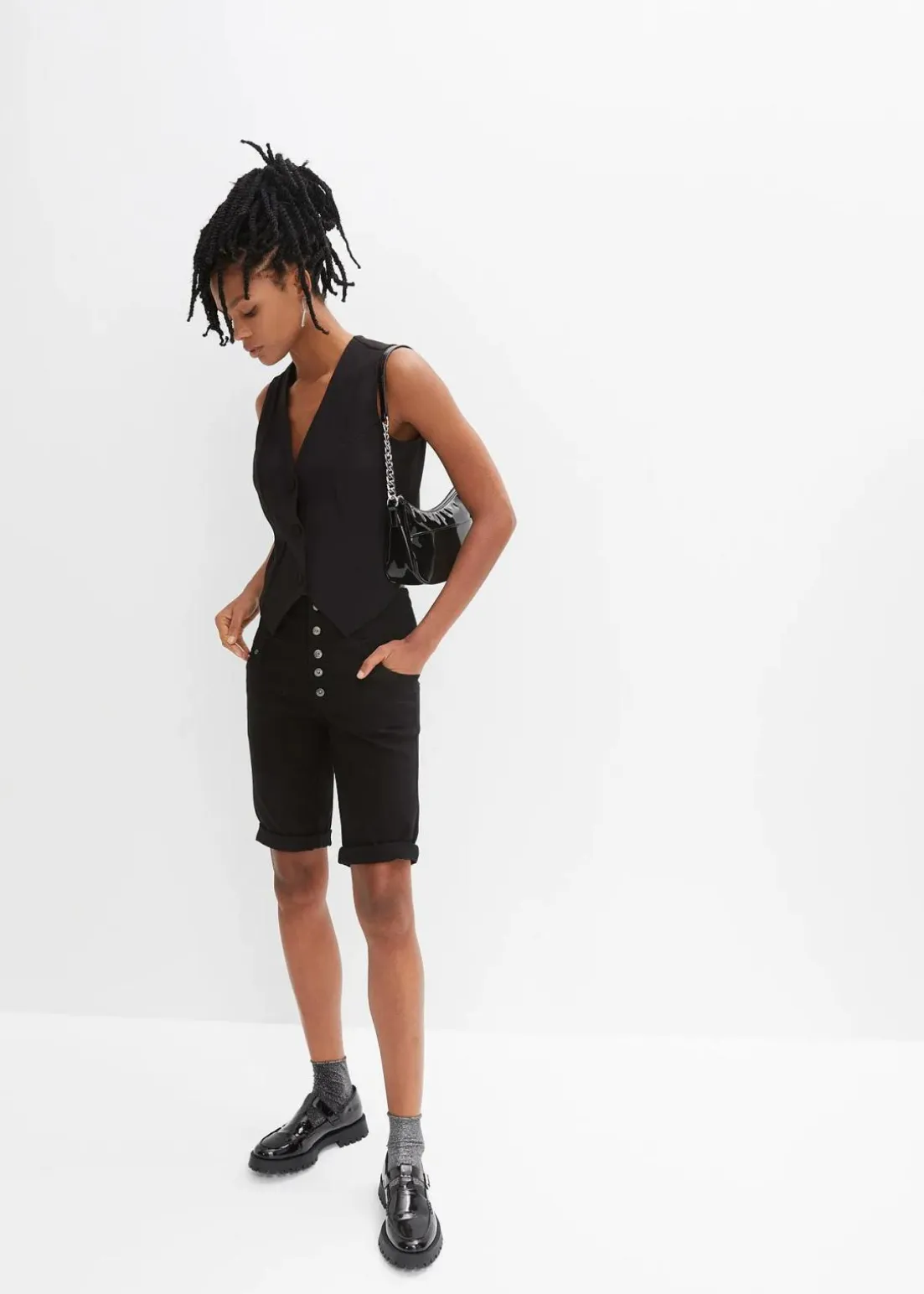 Bermuda aus elastischem Baumwoll-Mix