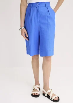 Bermuda aus Leinen-Mix