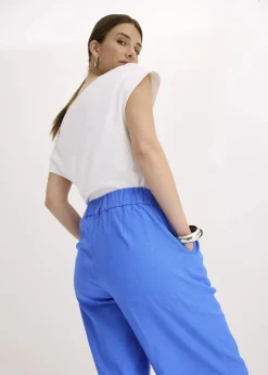 Bermuda aus Leinen-Mix