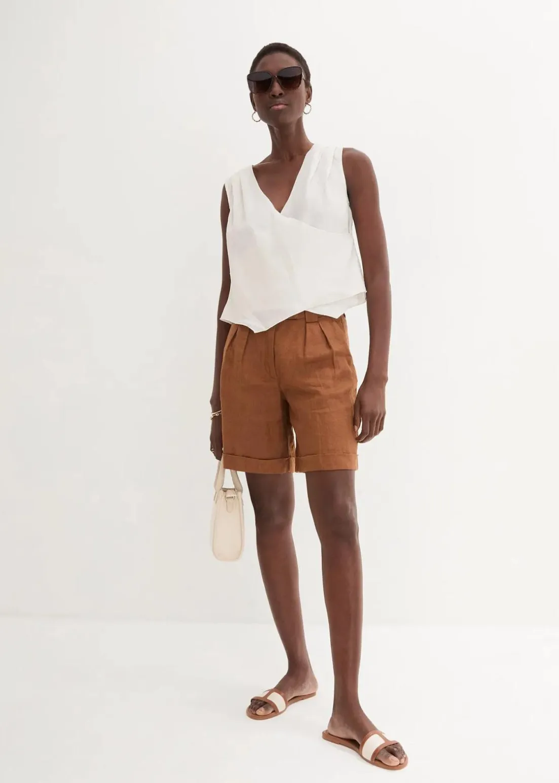 Bermudashorts aus reinem Leinen