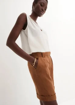 Bermudashorts aus reinem Leinen