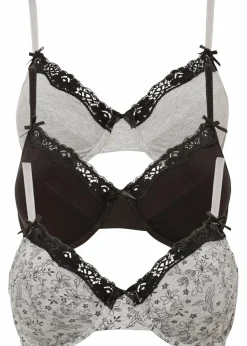 BH mit Bügel mit Bio-Baumwolle (3er Pack)