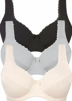 BH mit Bügel mit weicher Bio-Baumwolle (3er Pack)