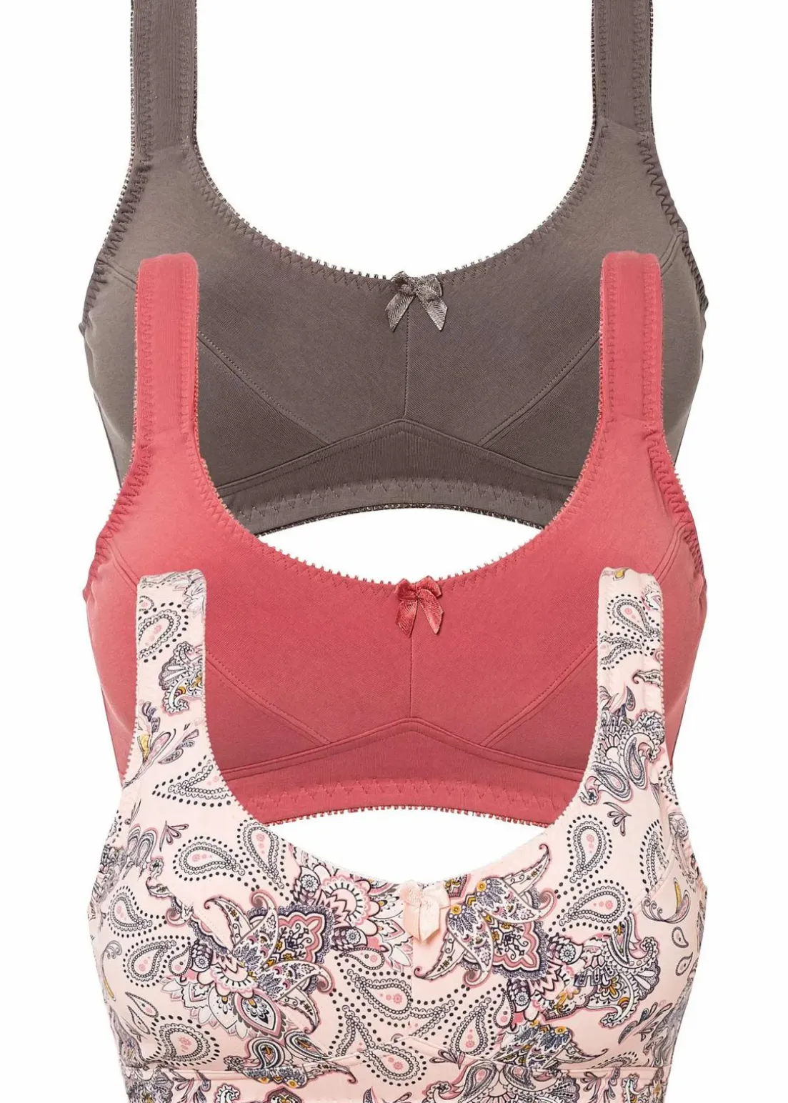 BH ohne Bügel mit Bio-Baumwolle (3er Pack)