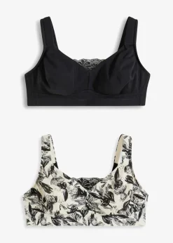 BH ohne Bügel mit Bio-Baumwolle (2er Pack)
