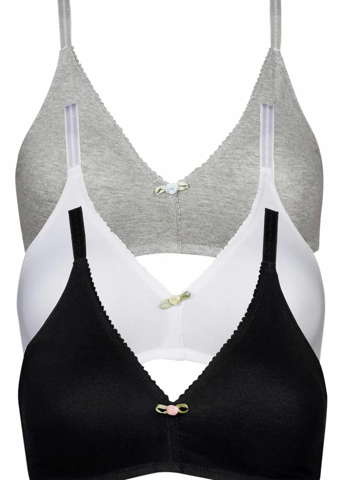 BH ohne Bügel mit Bio-Baumwolle (3er Pack)