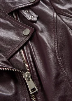 Bikerjacke aus Nappaleder