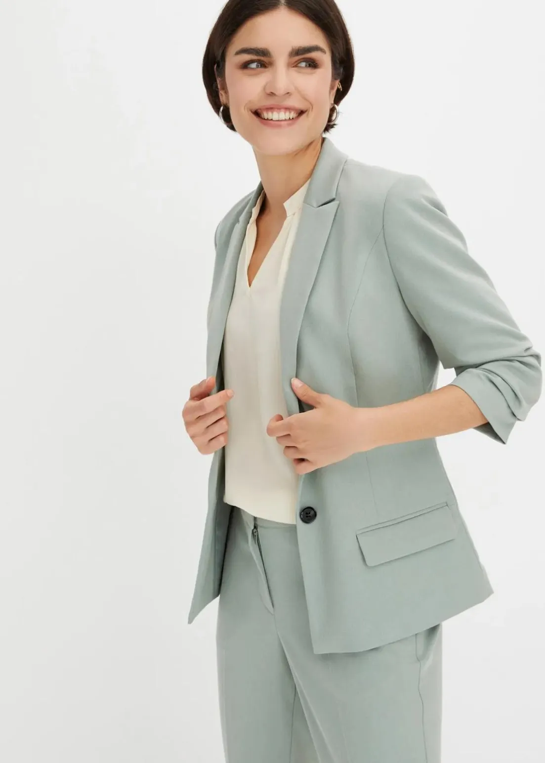 Blazer mit drapierten Ärmeln