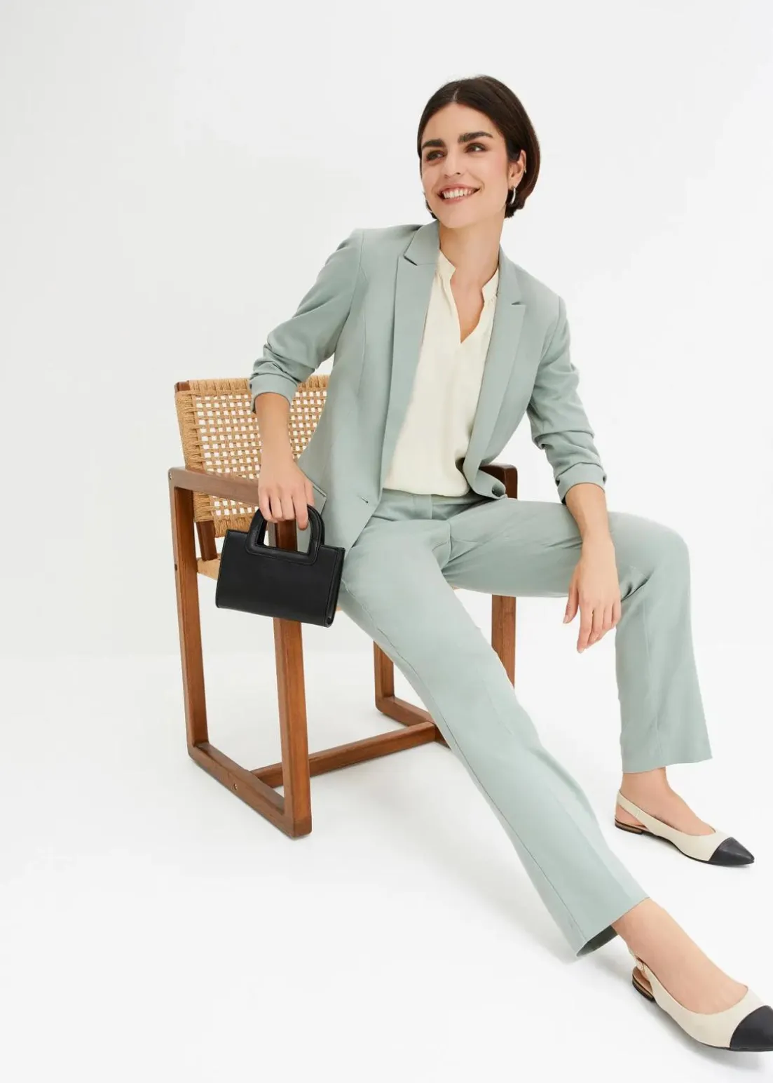 Blazer mit drapierten Ärmeln