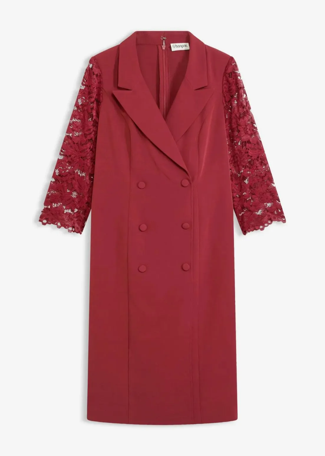 Blazer-Kleid mit Spitzenärmeln