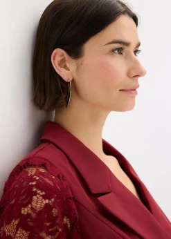 Blazer-Kleid mit Spitzenärmeln