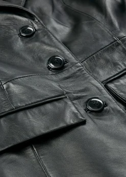 Blazermantel aus Lammnappa