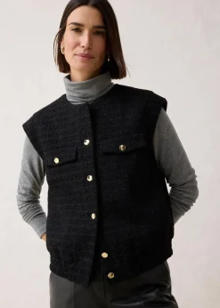 Blazerweste mit Wollanteil