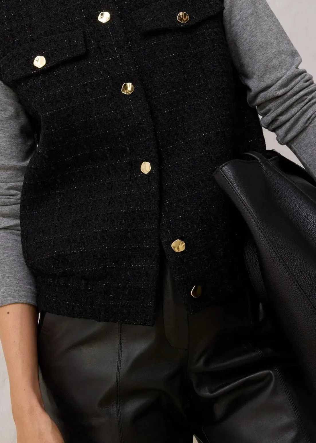 Blazerweste mit Wollanteil
