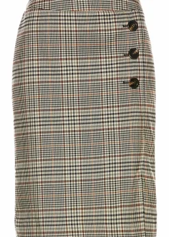 Bleistiftrock mit Knöpfen