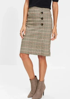 Bleistiftrock mit Knöpfen