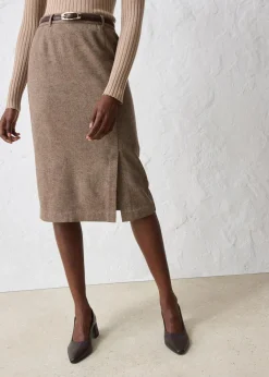 Bleistiftrock mit weichem Wollanteil