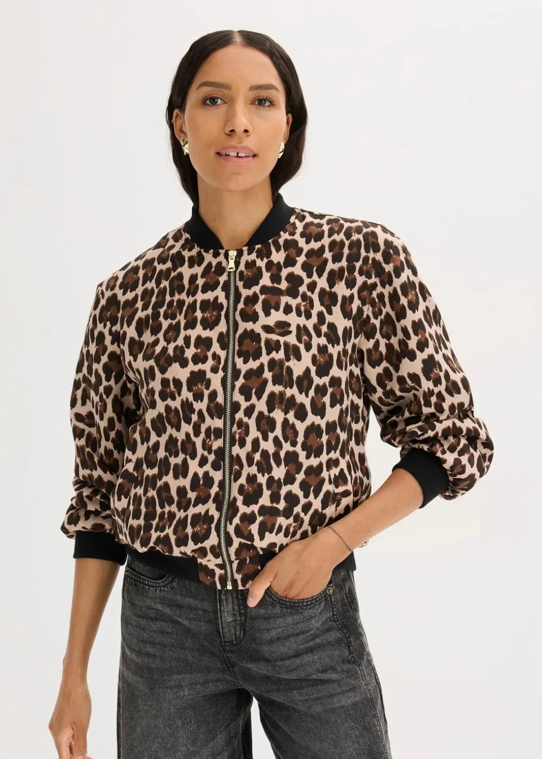 Blouson aus fließendem Satin