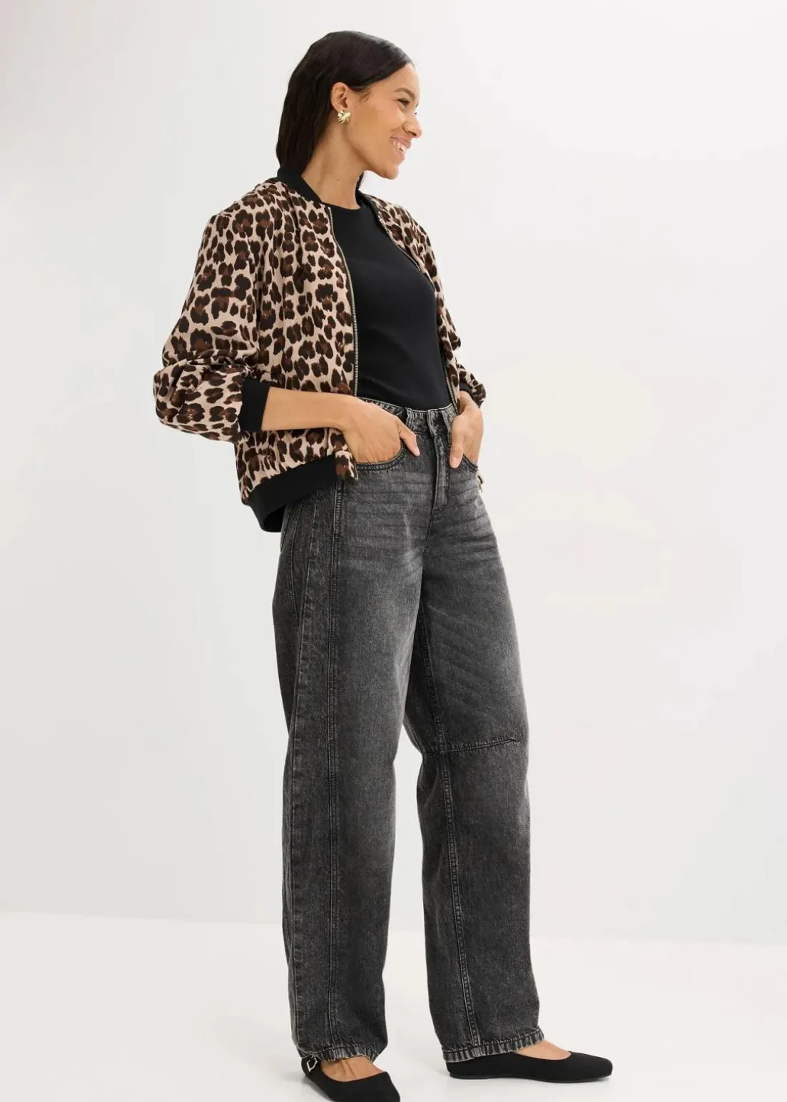 Blouson aus fließendem Satin