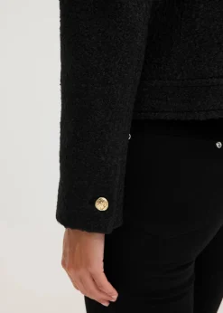 Blouson aus softem Bouclégarn