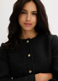 Blouson aus softem Bouclégarn