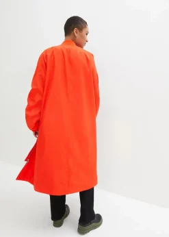 Blouson-Mantel mit Strickkragen