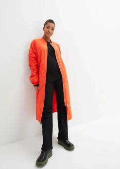 Blouson-Mantel mit Strickkragen