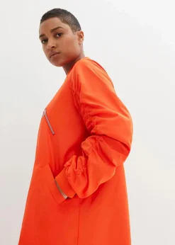 Blouson-Mantel mit Strickkragen