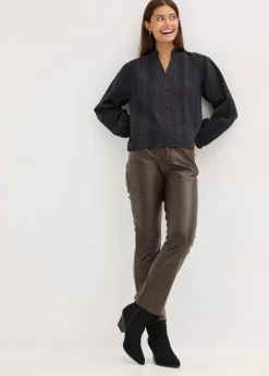 Bluse aus Baumwolle mit Spitzen-Details