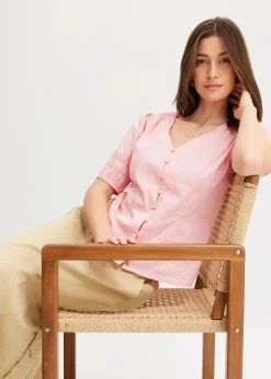 Bluse aus Baumwoll-Mix