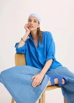 Bluse aus leichtem Crêpe