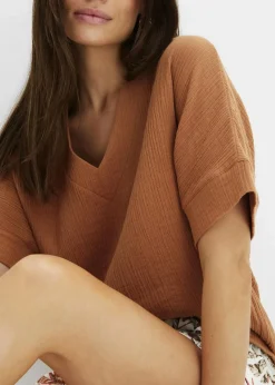 Bluse aus reiner Baumwolle