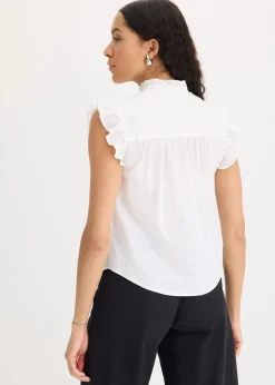 Bluse aus reiner Baumwolle