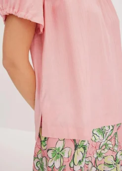 Bluse aus strukturiertem Crinkle