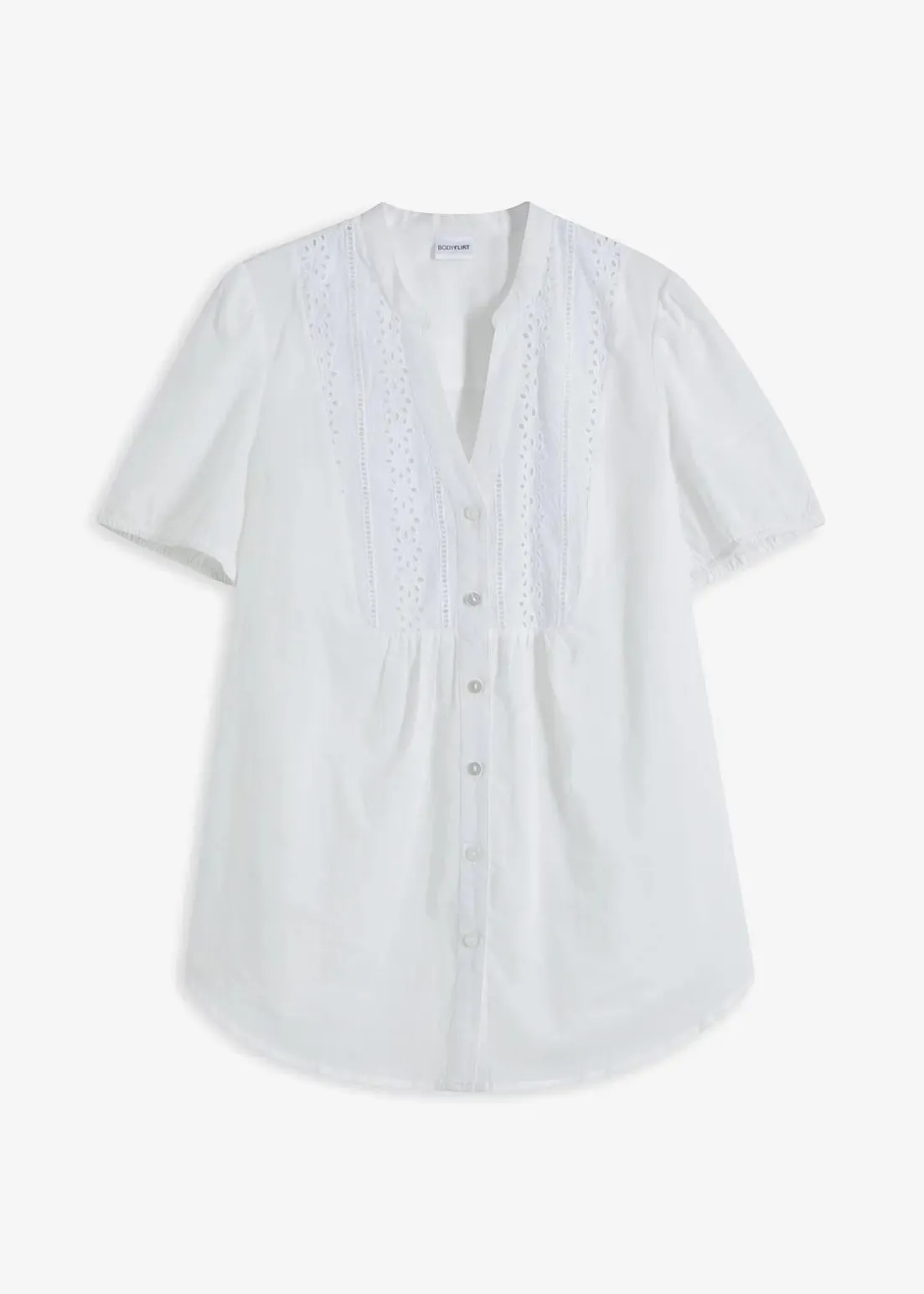 Bluse mit Lochstickerei