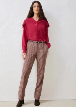 Bluse mit Seidenanteil