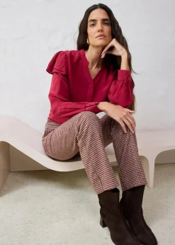 Bluse mit Seidenanteil