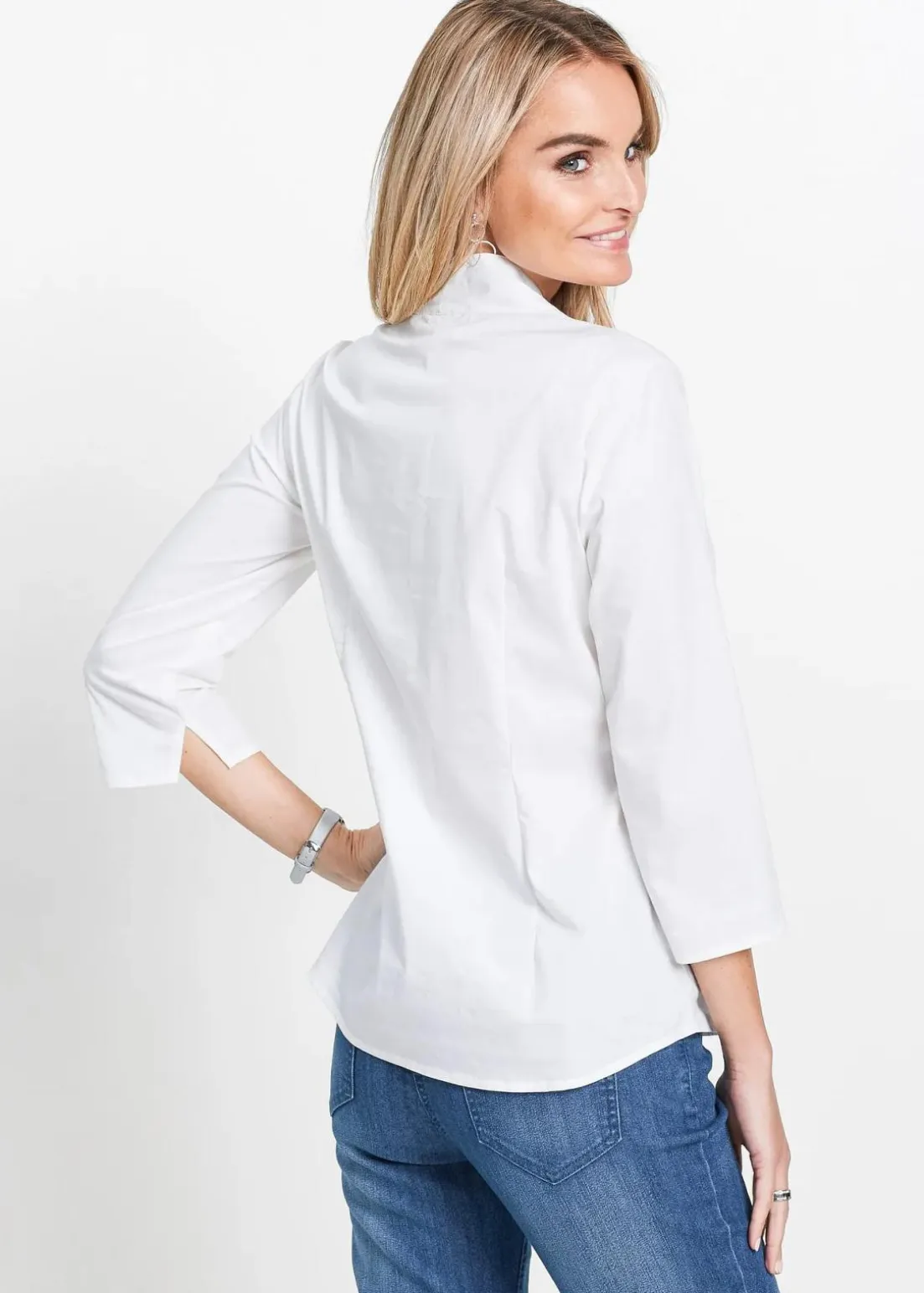 Bluse mit Stehkragen