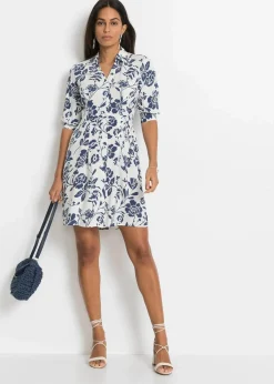 Blusenkleid aus fließender Viskose