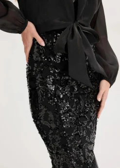 Bolero aus feinem Tüll mit Binde-Detail