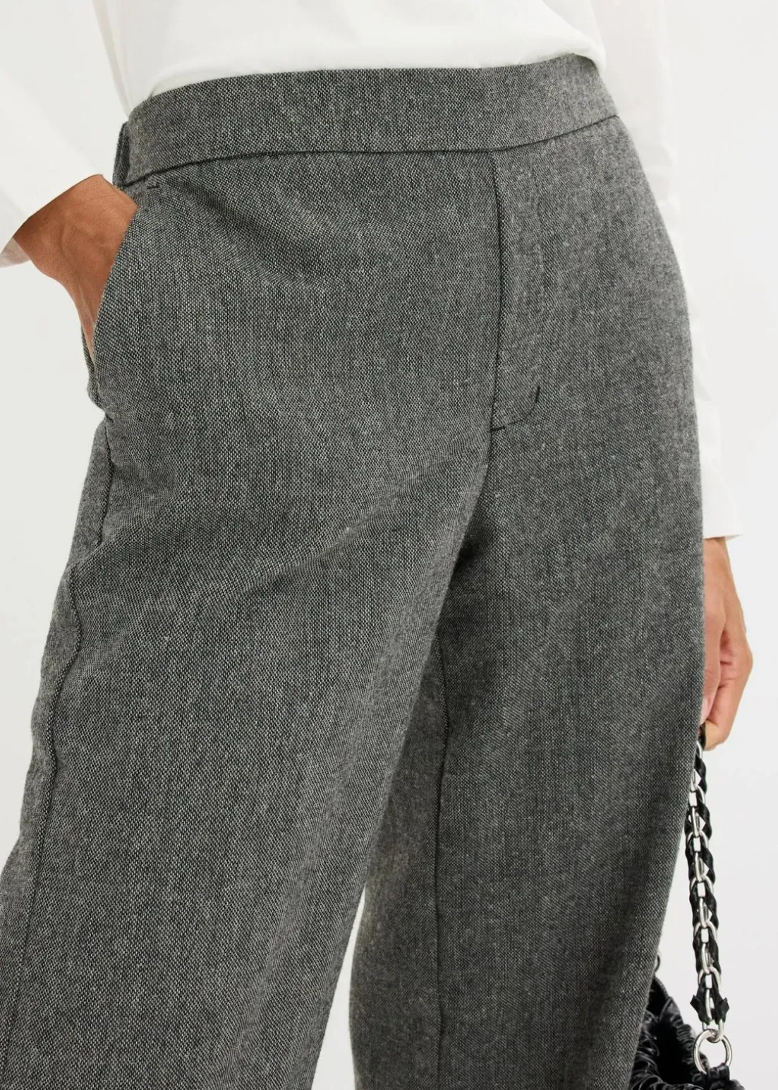 Bootcut Hose in Tweedoptik