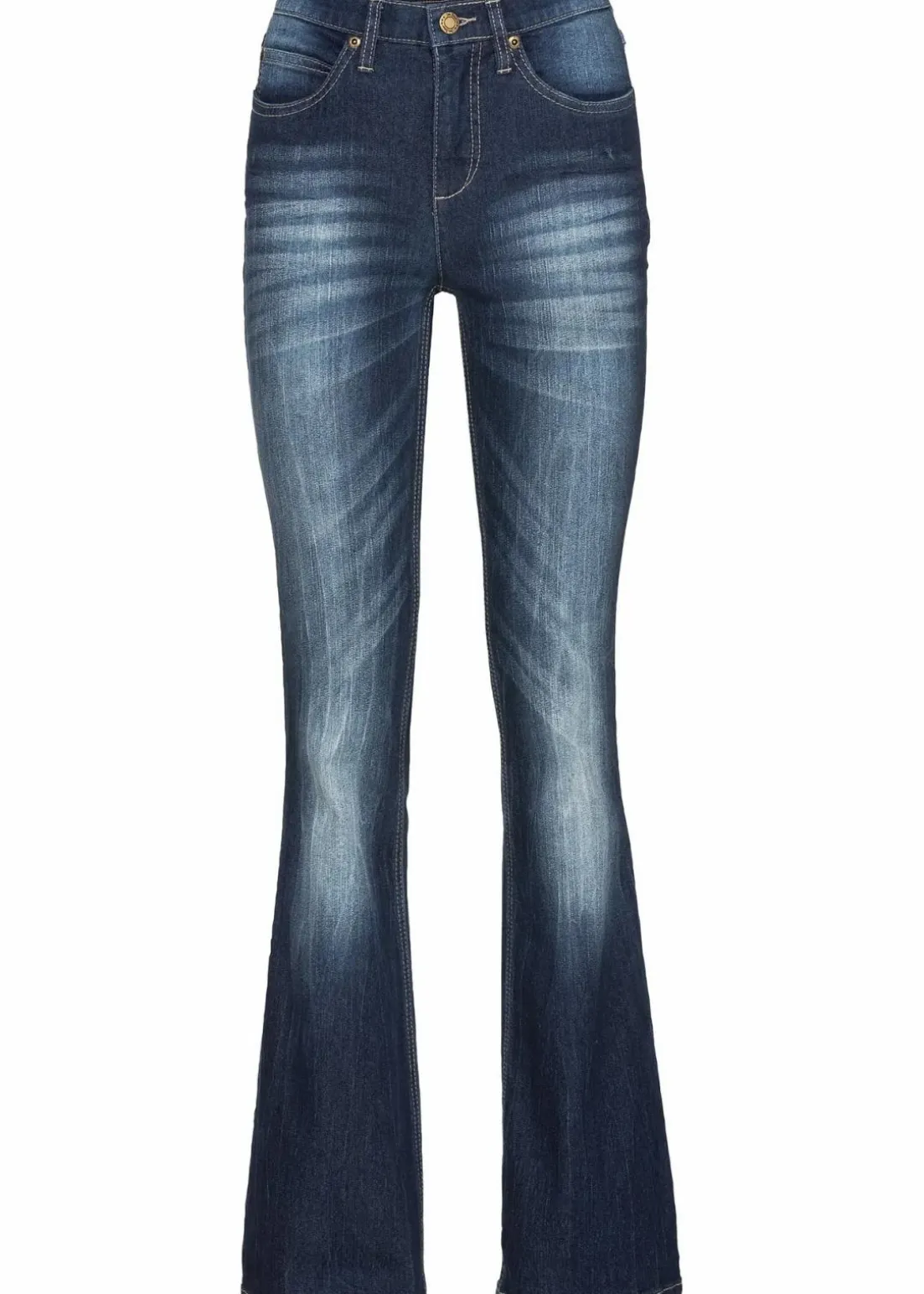 Bootcut Jeans High Waist, Komfort-Stretch