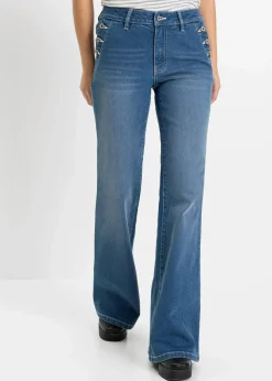 Bootcut Jeans Mid Waist, Bio-Baumwolle