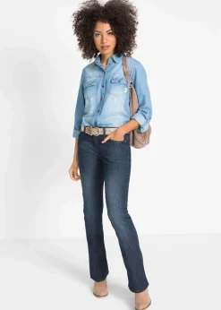 Bootcut Jeans Mid Waist, Stretch